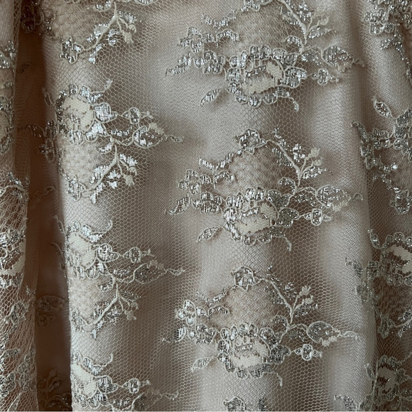 Guess Vintage Y2K Sheer Metallic Mesh Lace Embroidered Slip Dress - Picture 3 of 13